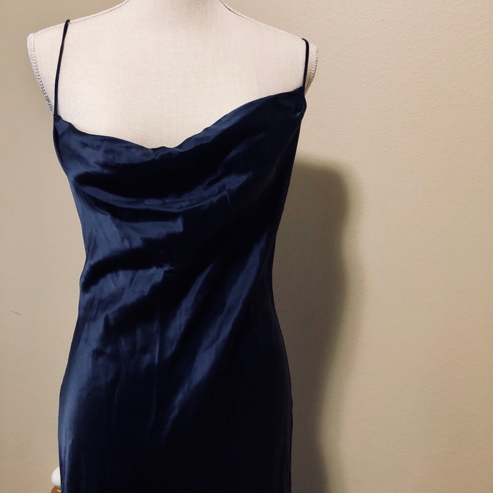 FLOOR-LENGTH SATIN DRESS - Picture 2 of 3